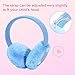 BAOPLAYKIDS Winter Ear Muffs For Kids Warm Furry Knit Girls Earmuffs Boys Plush Toddler Ear Warmers Outdoor Ear Covers 3-15 Years Blue