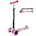 WeSkate Kinderroller Mädchen Jungen Kick Scooter Kinder 3 Rad Roller Kleinkind mit Graffiti Deck Einstellbar Höhe Klappbar faltbar System Roller Dreirad ab 3-12 Jahre