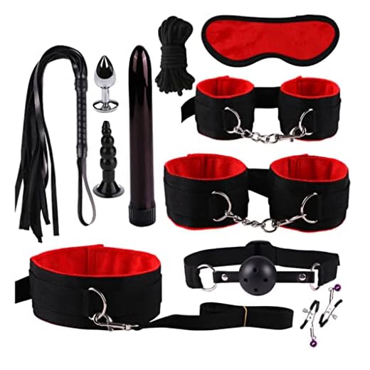 Dawnrays B`D`S`M Juguetes êróticôs para adultôs 11-Pices-Set Muñeca Peso para Tobillo Juguetes Šêsxualȅs para Parejas Ofertas Šêxualês Pack Hombres Juegôs Bǒǹdâgê Kît Ṣȅxô Pareja Placer Rojo