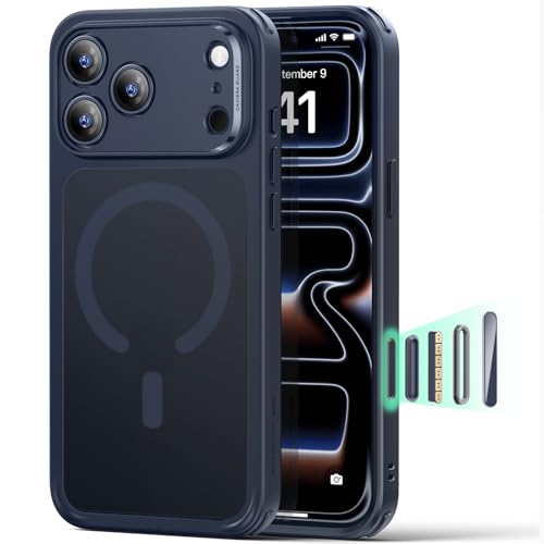 Image of ESR for iPhone 17 Pro Max Case, Camera Control Cover, Compatible with MagSafe Accessories, TPU, Military-Grade Drop Protection, Shock-Absorbing Air Guard Corners, Hybrid Series, Frosted Blue