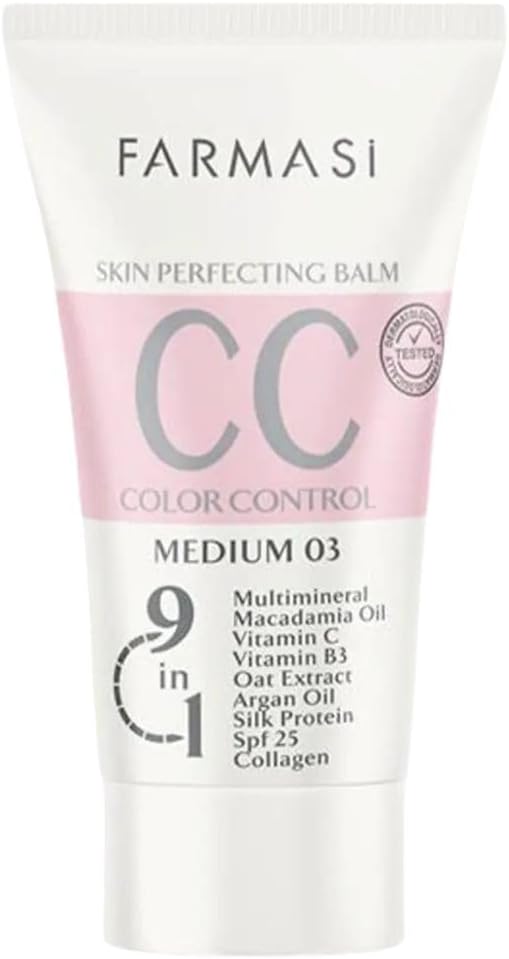 CC Color Correcting Cream, Tinted Moisturizer Makeup Base with SPF 25, Lightweight Buildable Coverage, Natural Flawless Finish, All Skin Types, 1.7 fl oz, Medium