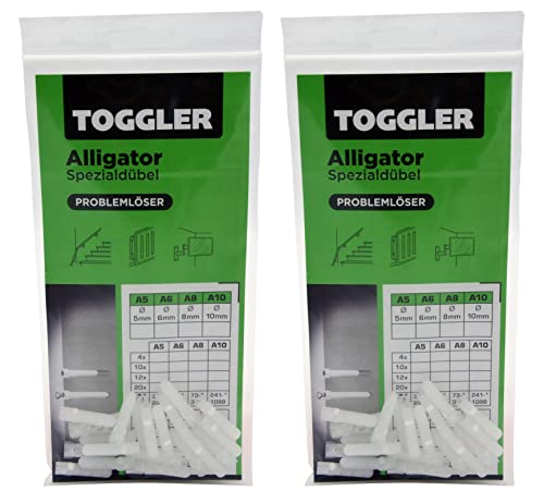 Preisvergleich Produktbild 40 TOGGLER Alligator Spezial-Dübel A6 für massive Wände