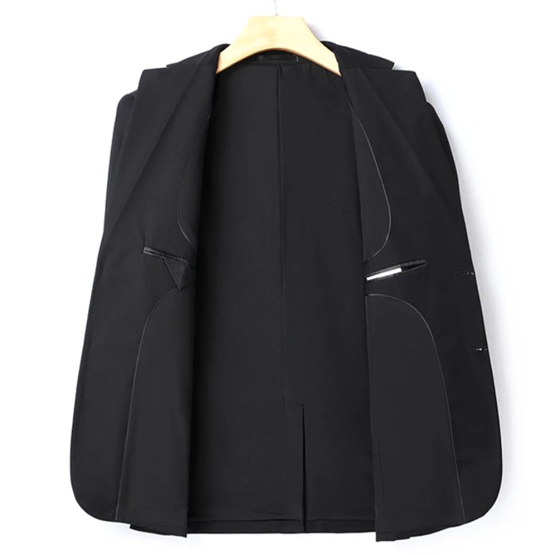 Uomini Affari Sottile Tinta Unita Professionale Abito Sposo Best Man Suit (Blazer + Pantaloni)