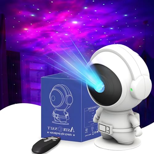 Image of LEDGUHON Astronaut Galaxy Projector, 360° Magnetic Head Star Projector Night Light with Adjustable Brightness & Timer, 8 Colors LED Nebula for Bedroom, Party Ceiling Decor, Christmas Gift