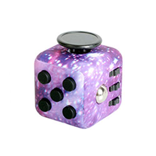 Elibeauty Fidget Cube jouet anti-anxiété pour enfants adultes soulagement du stress cube anti-anxiété et anti-stress jouet cube de décompression adapté pour enfants, adolescents et adultes (violet) Cover