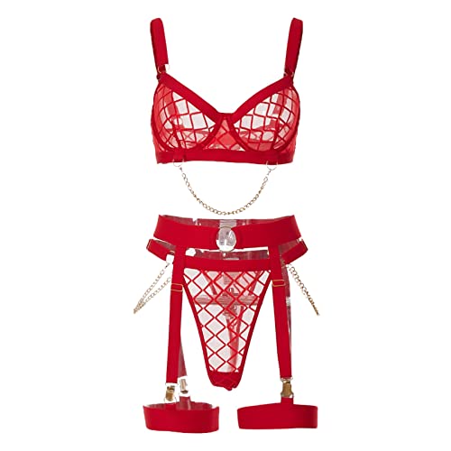 Ensemble transparent femmes sous-vêtements dentelle ultra-douce