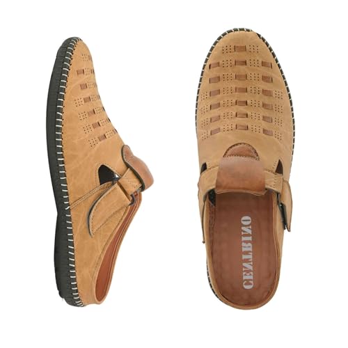 Image of Centrino Men's Fisherman Sandals | Sporty & Casual Summer Footwear | Adjustable Fit with soft cushion Padding | Closed-Toe Comfort & Durability (9285)