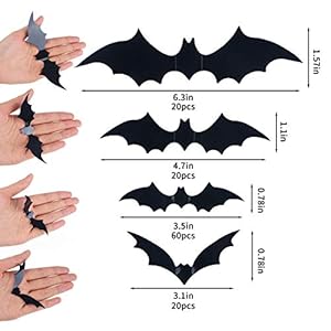 Diyasybatswalldecor120pcs3dbathalloweendecorationstickersforhomedecor4sizewaterproofblackspookybatsforroomdecor Urban Country Home Decor Diyasy bats wall decor120 pcs 3d bat halloween decoration stickers for home decor 4 size waterproof black spooky bats for room decor urban country home decor