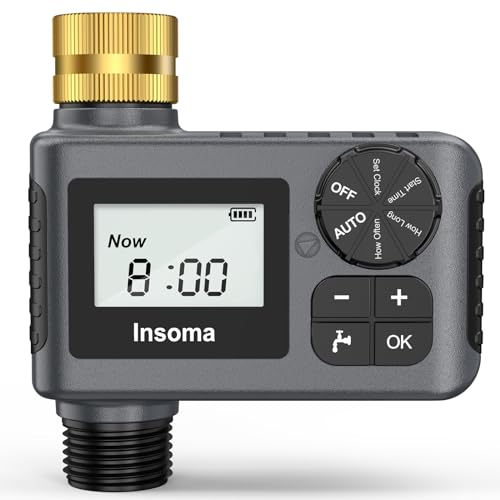 [Upgraded Version] Sprinkler Timer with Brass Swivel, Programmable Water Timer for Outdoor Garden...