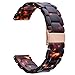 CAGOS Compatible Samsung Galaxy Watch (46mm) Bands/Gear S3 Frontier/Classic Bands - 22mm Fashion Resin Bracelet Strap with Metal Stainless Steel Buckle Replacement for Gear S3 Smartwatch (Tortoise)
