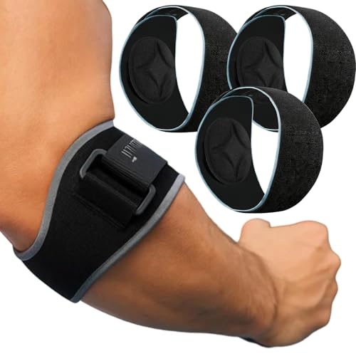 Genérico Soporte De Codo PadelGuard, Correa Ajustable Para Codo De Tenista Para Aliviar El Dolor, Absorbe Las Vibraciones De La Raqueta, Codera De Compresión Para Hombres Y Mujeres (3pc)