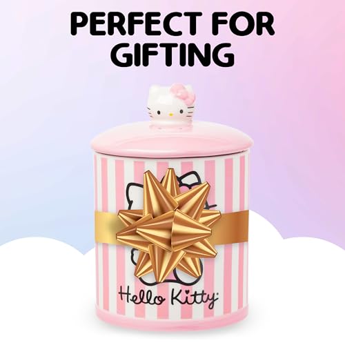Silver Buffalo Sanrio Hello Kitty Pink Ceramic Cookie Snack Jar (Medium)