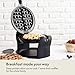 BELLA Classic Rotating Belgian Waffle Maker with Nonstick Plates, Removable Drip Tray, Adjustable Browning Control and Cool Touch Handles, Black