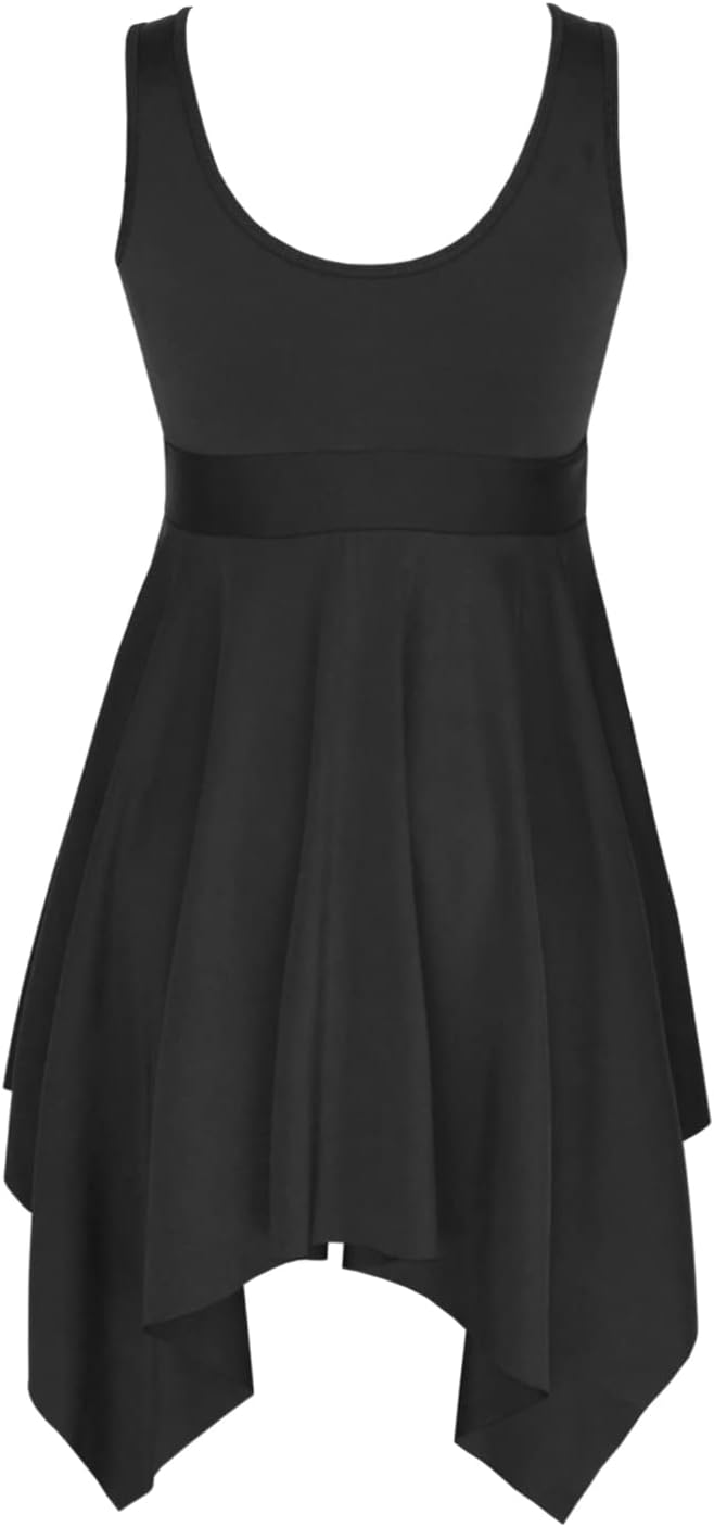 DANIFY Women's Plus Size Swim Dress Tummy Control Swimdress Cover Up Swimwear Retro Skirted Swimsuit One Piece Bathing Suit - Image 3