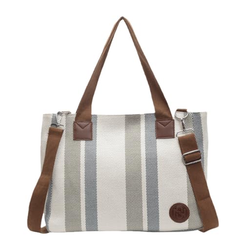 Canvas Laptop Tote Bag for Women,Large Crossbody Purse with Laptop Compartment for Office, Work, Everyday