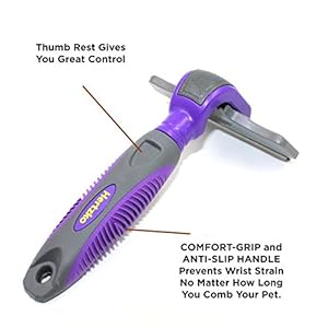 Hertzko Dog Brush  Pet Deshedding Tool  Gently Removes Shed Hair  for Small Medium Large Dogs and Cats with Short to Long Hair  Cucciolini Doodles Hertzko dog brush  pet deshedding tool  gently removes shed hair  for small medium large dogs and cats with short to long hair   cucciolini doodles