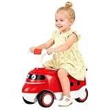 【Confort et Sécurité】Le véhicule porteur enfant est conçu avec des détails adaptés aux enfants. Ses poignées ergonomiques et son siège confortable permettent aux tout-petits de le tenir confortablement et de profiter d'une balade tranquille. L'angle de braquage limité empêche le basculement.