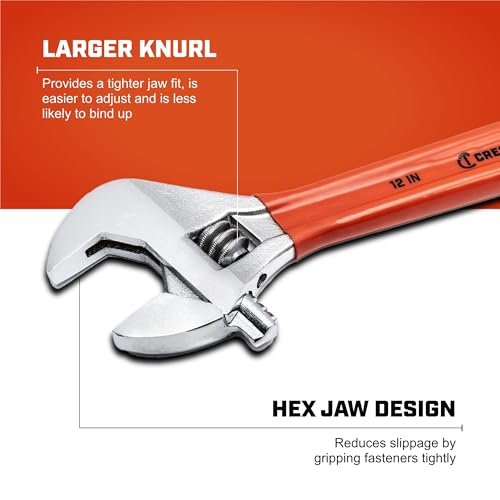 Image of Crescent 12 inch Adjustable Cushion Grip Wrench | AC212CVS