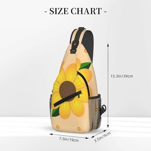 Mochila unisex con diseño girasol dorado, liviana y duradera miniatura 3