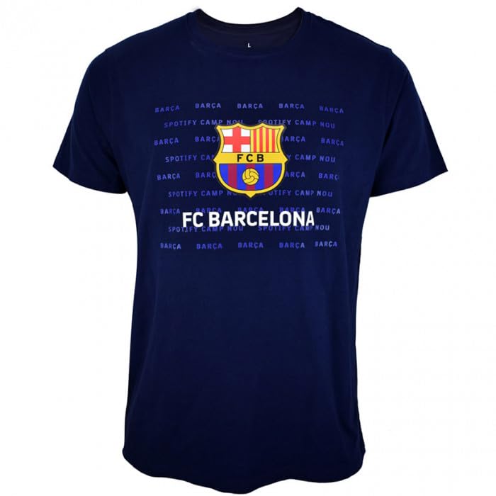 Barcelona Camiseta BARÇA Emblema con Licencia del FC Adulto Talla M