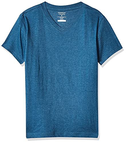 French Toast Boys' Big Short Sleeve V-Neck Tee, Rush Of Blue Heather, M (8) #TOP19