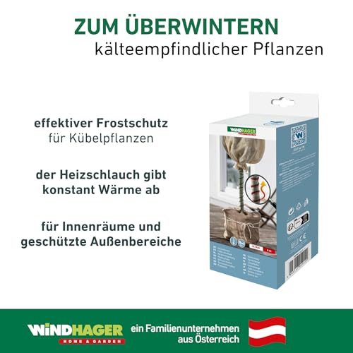 Windhager Heizschlauch für Kübelpflanzen, Heizkabel, Pflanzenschutz im Winter, 6 m