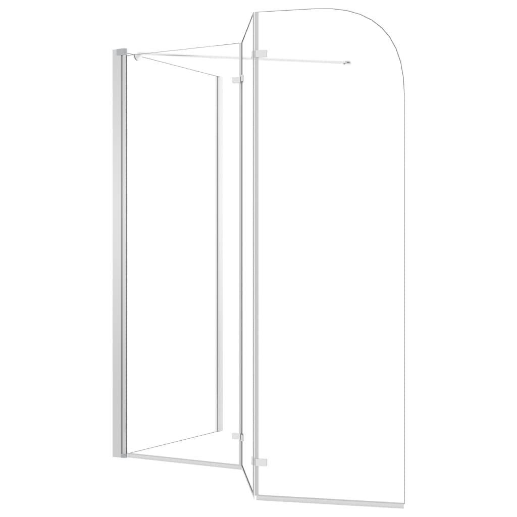 Mampara de ducha, 120 x 69 x 130 cm, accesorio de bañera plegable de cristal de seguridad con marco de aluminio para bañera
