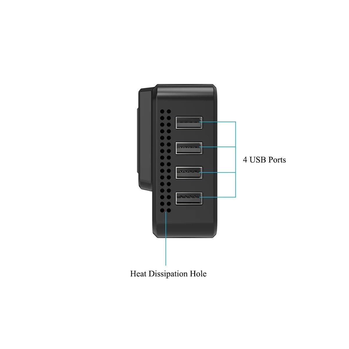 Convertidor Corriente Inversor De Corriente para Coche 200 W con Dos Enchufes Universales Y USB QC3.0. Conversor CC 24 V A CA 220 Convertidor