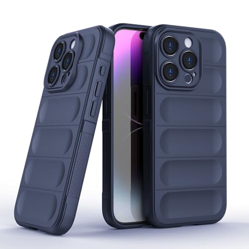 Image of Amazon Brand- Solimo Mobile Cover for Apple iPhone 15 Pro Max | Full Camera Protection | Liquid Silicon Case | Flexible Bumper Case for Apple iPhone 15 Pro Max (Dark Blue)