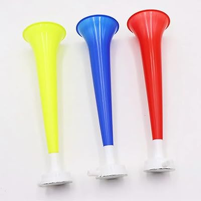 PartyToko Collpasible Multicolour Long Stadium Cheer Horns/Trumpet 3pcs