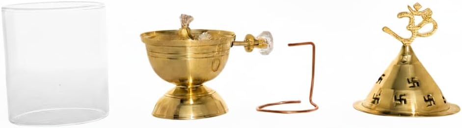 Brass OM Akhand Diya Small