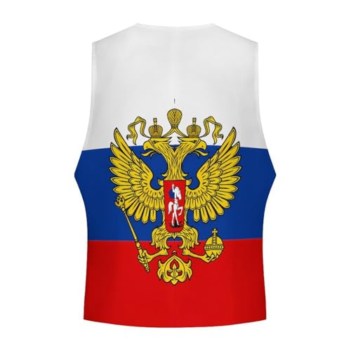 CCCP Russian Flag USSR Soviet Novelty Men's Suit Vest Funny Formal Dress Vests Business Waistcoat4