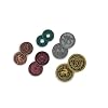 Stonemaier Games: Metal Coins (Scythe and Expeditions) | Metal Coins to Enhance Your Gameplay | 80 Coins with Unique Colors and Sides for Each Denomination - Values Include 1, 3, 5,10, and 20
