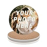 Custom Coasters, Personalized Ceramic Coasters for Crafts, Customized Drink Coasters with Your Photo, Text and Logo, for Weddings, Bars, Homes, Offices