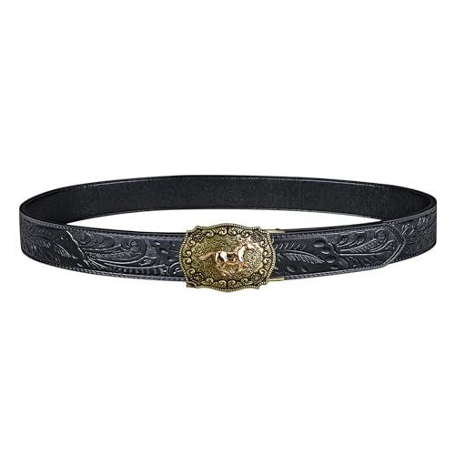 Image of Dubulle Designer Men's Belts, Ratchet Leather Sliding Buckle Dress Belt