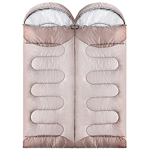 Jianghuayunchuanri Bequemer Schlafsack Outdoor Camping Allgemeine Schlafsack Erwachsene Wärme und verdickte tragbare Schlafsack Indoor- und Outdoor-Aktivitäten (Farbe : Rice Coffee, Size : 220x75cm) - Image 3