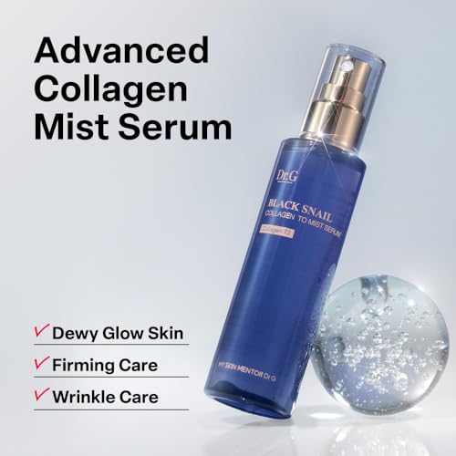 Dr.G Black Snail Collagen Serum to Face Mist - Hydrating & Firming Face Spray with 10% Snail Secretion Filtrate, T3 Collagen & Hyaluronic Acid - Korean Skin Care for Glowing, Plump Skin - 3.38 oz — view 2