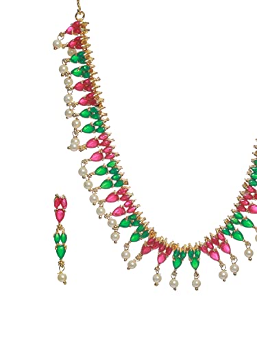 Leaf Pattern Plated Jewellery Set, Nature Inspired