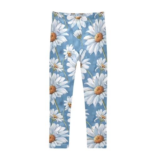 Girls Leggings Daisy Floral Soft Toddler Leggings for Girls Kids Pants Size 4T-10T