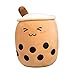 Hpory 24 cm Bubble Tea Peluche Kawaii, taza de té, cojín relleno, cojín suave para dormir, cojín de peluche para niñas y amantes de Boba