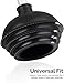 NEIKO 60166A Toilet Plunger with Patented All-Angle Design, Heavy-Duty Toilet Bowl Plunger with Aluminum Handle, Bathroom Necessity, Black, 1-Pack