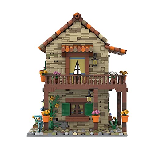 EWWEEQQ Modulare Hausbausätze 2950-teilige italienische kreative Wohngebäude mit Straßenansicht Architektur-Bausteine… – Bild 5