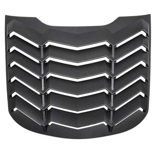 Rear Window Louvers Compatible for Ford Mustang 2015-2023 Windshield Sun Shade Cover in GT Lambo Style ABS Matte Black