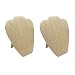 Ikee Design Wooden Lined Covered Jewelry Necklace Display Bust Set of 2