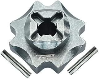 GPM For Losi 1/8 LMT 4WD Solid Axle Monster Truck Upgrade Parts Aluminum Center Differential Outputs - 3Pc Set Gray Silver