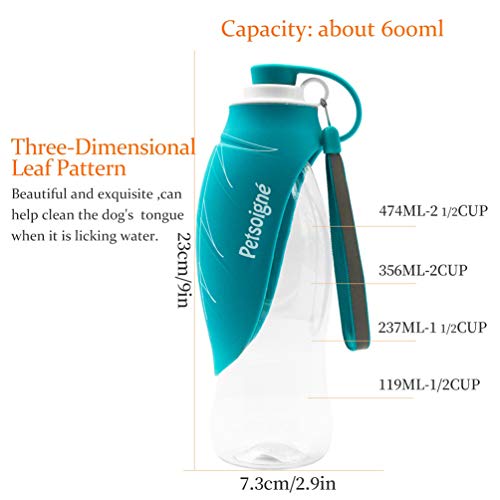 Petsoigné Bottiglia Acqua Cane Portatile Bottiglia...