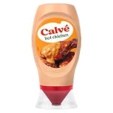 Calvé Salsa Hot Chicken, Formato 250 ml, Salsa Piccante Delicata con Cayenna e Peperoncino, Ideale per Bocconcini di Pollo e Spiedini, Vegetariano, Senza Glutine