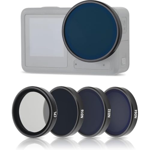 Image of Yantralay ND /CPL Filter Set Compatible with D JI Os mo Action 5 Pro / 4 /3 | Snap-On Design Lens Filters CPL ND16 ND32 ND64 | Os mo Action 5 Accessories