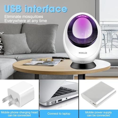 Elektrischer Mückenlampe,Insektenvernichter Elektrischer, Mückenvernichter, Mückenfalle, Insektenfalle Mückenlampe mit UV-Lampe USB Fluginsektenvernichter Vernichter Universalabwehr für Drinnen