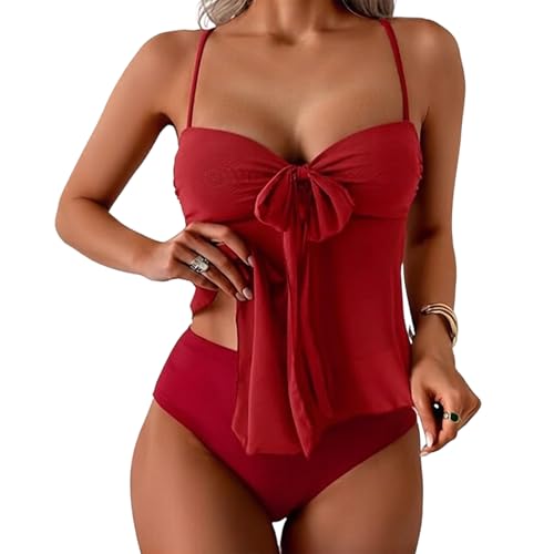 Tankini Transparent pour des Vacances au Soleil : Maillot Taille Haute Chic et Confortable